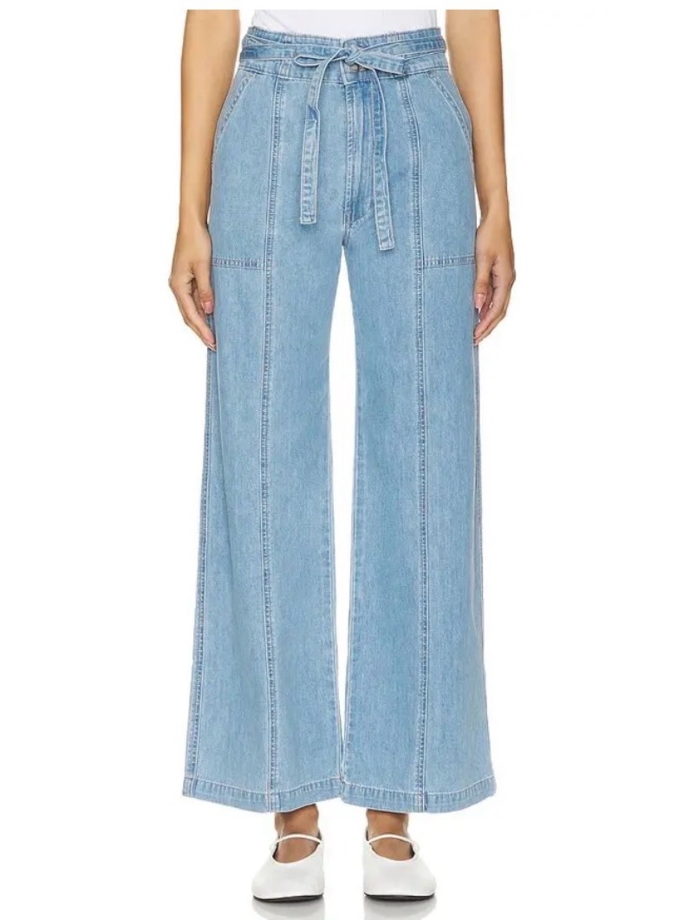 Hudson stretch high waisted belted patch pocket jeans size 4